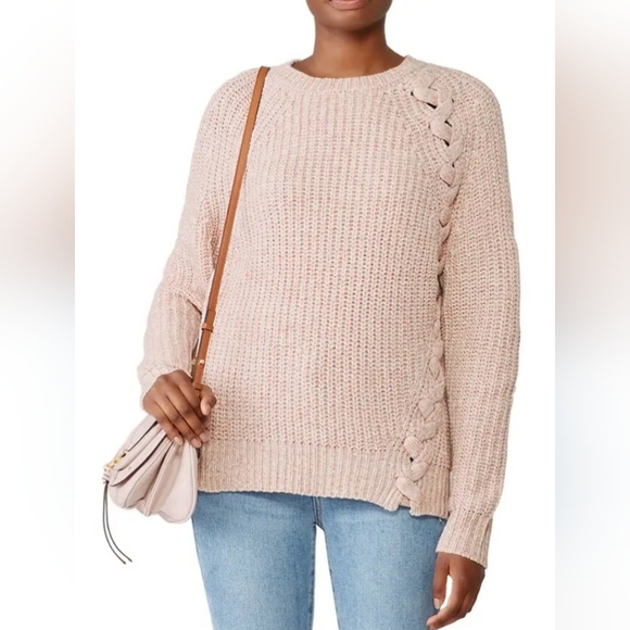 Anthropologie - John + Jenn | Cream Chunky Knit Crew Neck Sweater, Size S - Picture 1 of 9